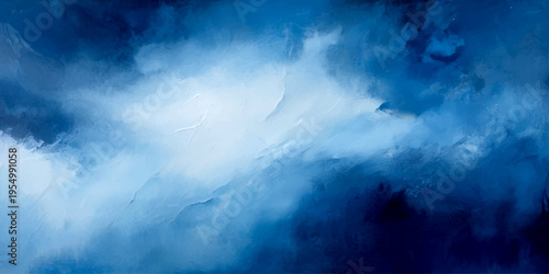 Vector Abstract blue cloudscape painted and evoke tranquil and expansive skies and light and movement and emotional and visual journey and artistic aesthetic