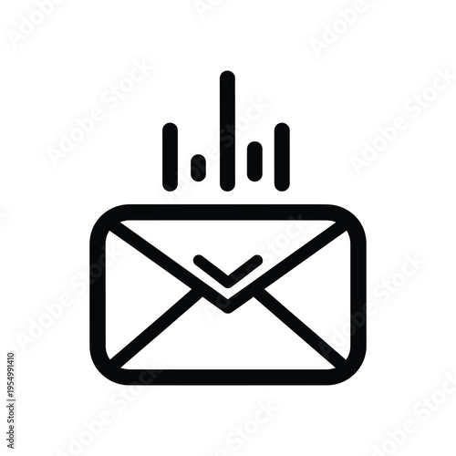 Email Web Icon Set in Line Style. Collection of E-mail and Letter Linear Icons, Including mail, envelope, email, postal, letter sent, inbox, new mail, reply and forward mail and more