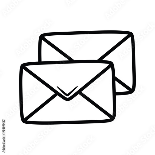 Email Web Icon Set in Line Style. Collection of E-mail and Letter Linear Icons, Including mail, envelope, email, postal, letter sent, inbox, new mail, reply and forward mail and more