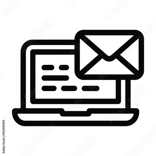 Email Web Icon Set in Line Style. Collection of E-mail and Letter Linear Icons, Including mail, envelope, email, postal, letter sent, inbox, new mail, reply and forward mail and more