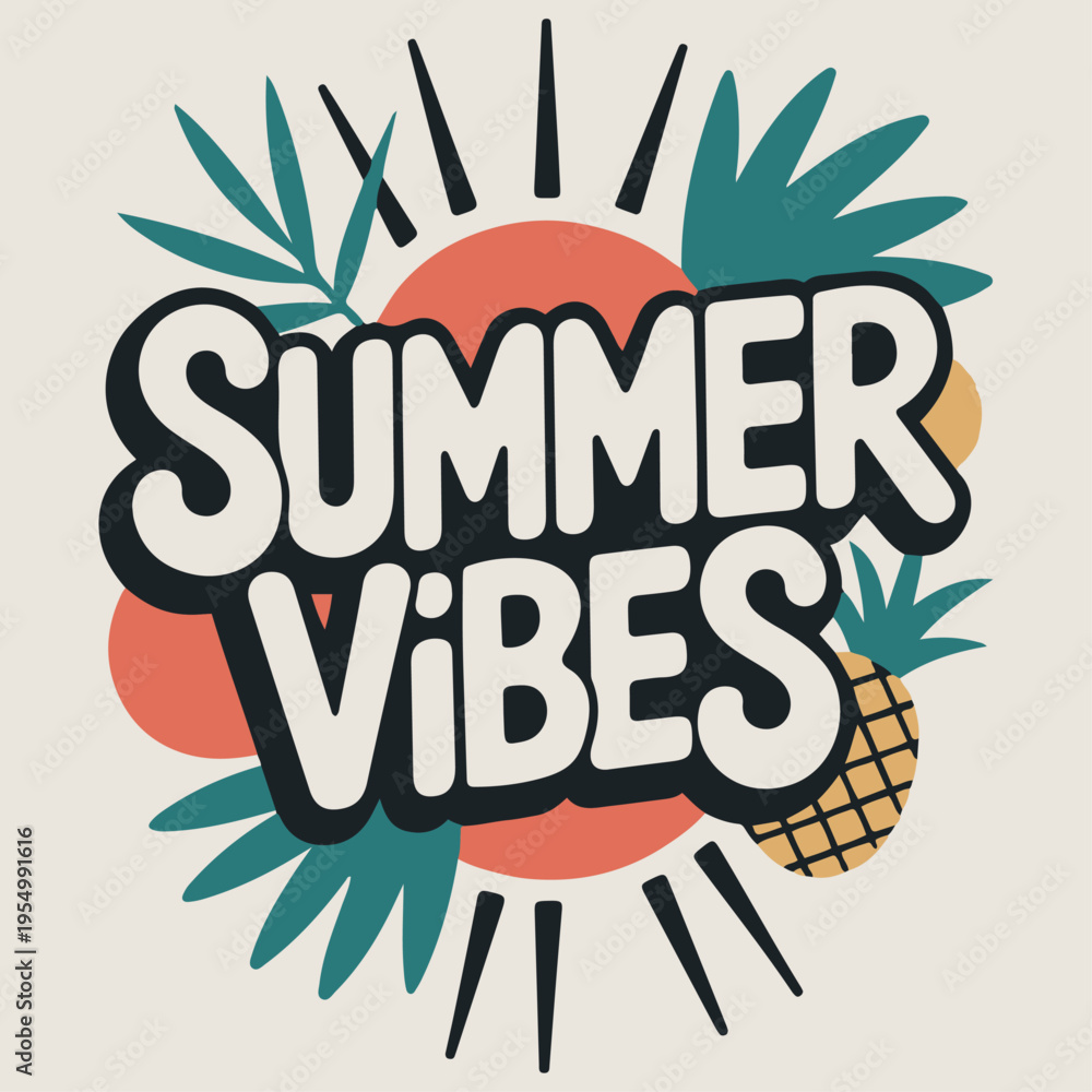 Obraz premium summer t-shirt design.