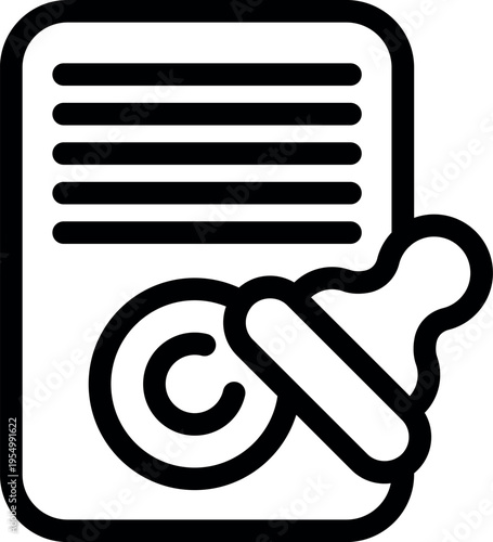 Protecting intellectual property rights with copyright symbol on baby products, ensuring authenticity and safety for infants