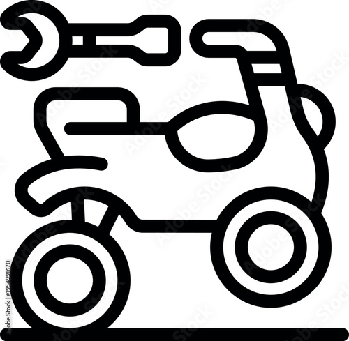 Kids quad bike being repaired with tools, symbolizing maintenance, safety checks, and ensuring the vehicle is in top working condition for children's playtime