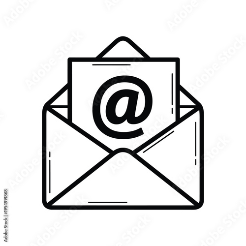 Email Web Icon Set in Line Style. Collection of E-mail and Letter Linear Icons, Including mail, envelope, email, postal, letter sent, inbox, new mail, reply and forward mail and more