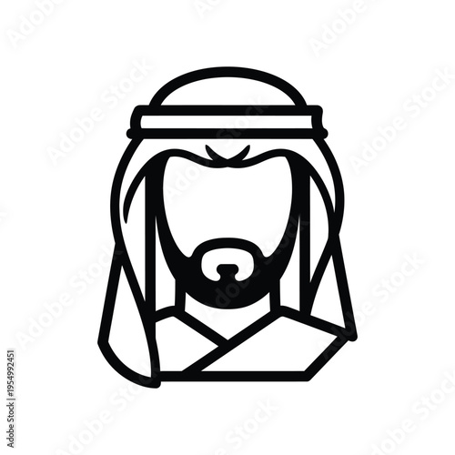 Arab Man Icon Business Commercial