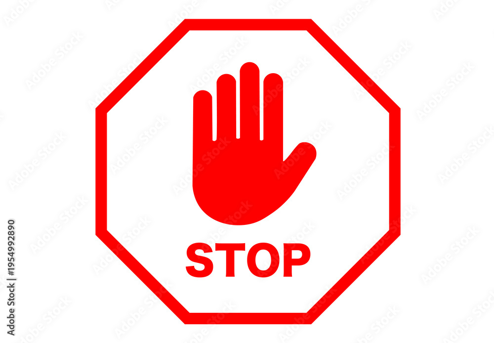 Fototapeta premium stop hand sign png file type transparent background