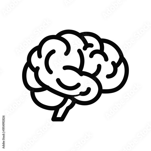 Brain Icon Knowledge Business
