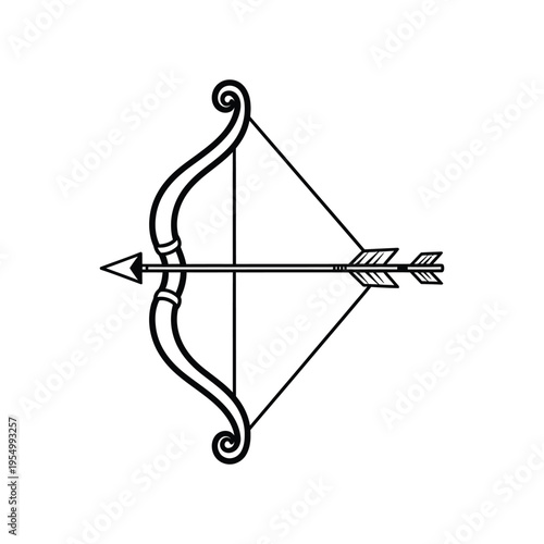 Bow Arrow Aim Target Vector Illustration Commercial