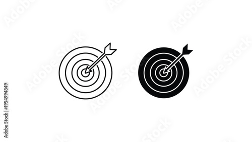 Comparison of target with contrasting visual styles for precision and focus