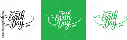 Earth day. 22 april. Earth day lettering. Lettering poster with text earth day.