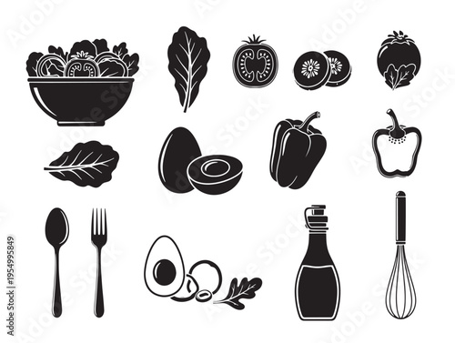 Collection of food and kitchen items