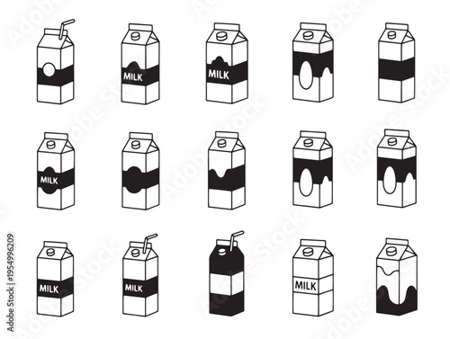 A set of black and white icons of beer bottles