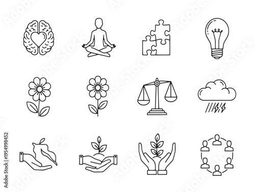 A collection of 12 icons related to business and finance