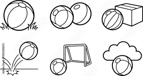 Beach balls with box bounce and goalpost