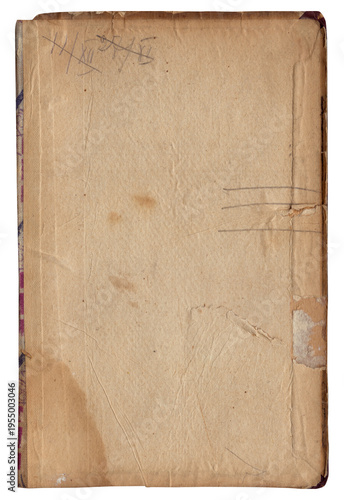 Vintage background of old ancient torn paper texture isolated