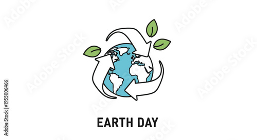 Cartoon blue dinosaur hugging Earth globe.