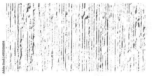 Grunge texture with vertical distressed streaks, resembling worn painted wood or weathered plaster. surface has irregular gray and black scratch lines spread across a faded white background.