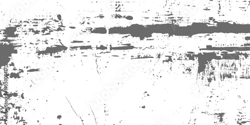 Grunge white background with black scratch textures, distressed paint streaks, and abstract urban rough pattern, minimalist edgy style. old paper texture.