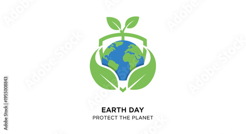 Earth Day Protect Planet Logo.