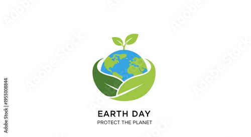Earth Day Protect Planet Logo.
