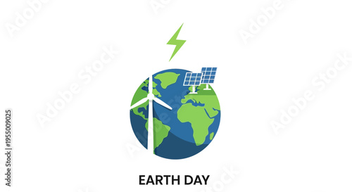 Earth Day Environmental Awareness Logo.