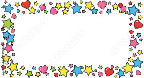 Colorful festive floral garland border pattern isolated on a transparent background