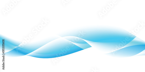 Abstract Blue Transparent Wave Background Modern Flowing Gradient Design