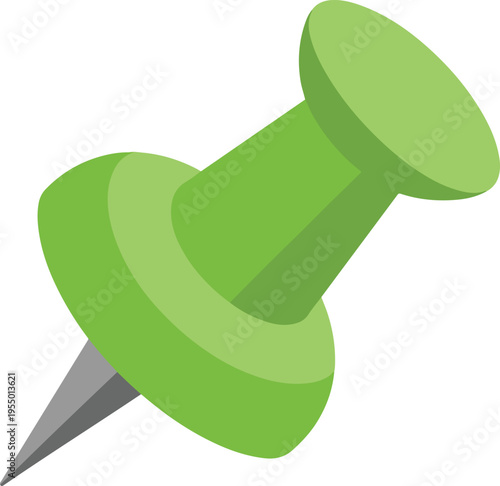 green push pin icon