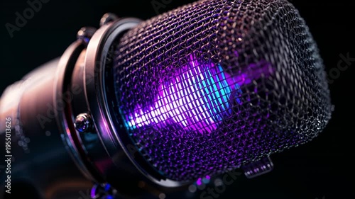 Artificial Intelligence Podcast Broadcast Neon Voice Wave