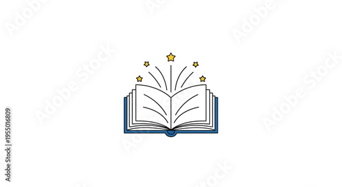 Open Book with Sprouting Star.