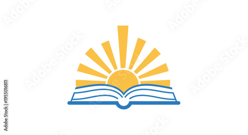 Open Book with Sun Rising.