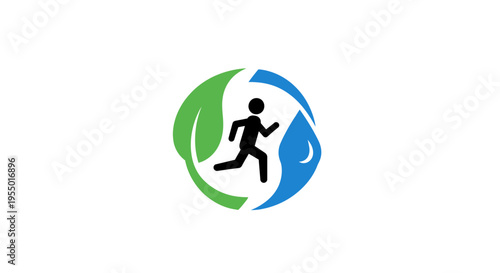 Person Running in Circular Motion.