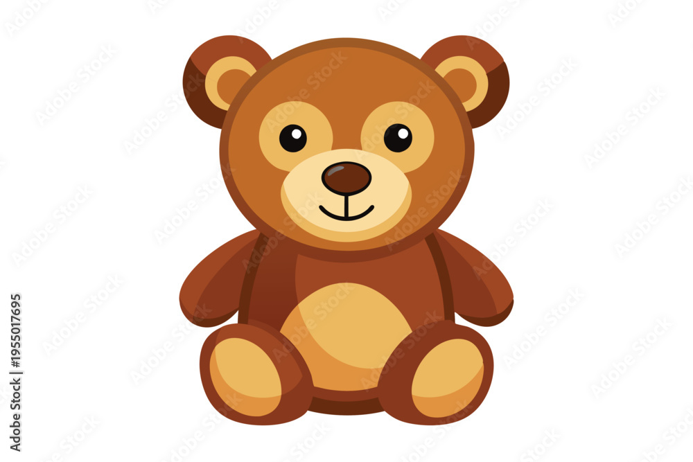 Obraz premium kids toy teddy bear vector on white background