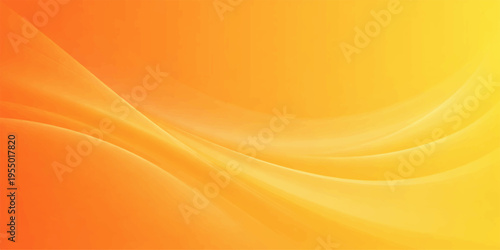 Bright abstract background vector featuring orange and yellow wave lines with a golden gradient motion texture and decorative light curves for a modern business art wallpaper design