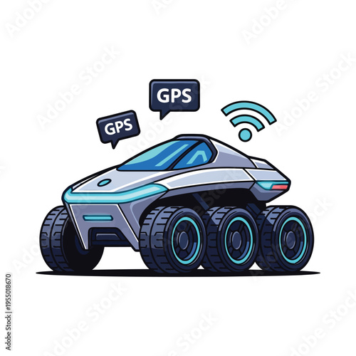 Autonomous robot vehicle equipped with gps and wireless connectivity technology