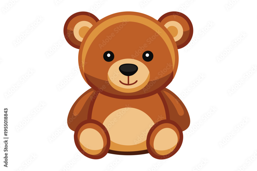 Obraz premium kids toy teddy bear vector on white background