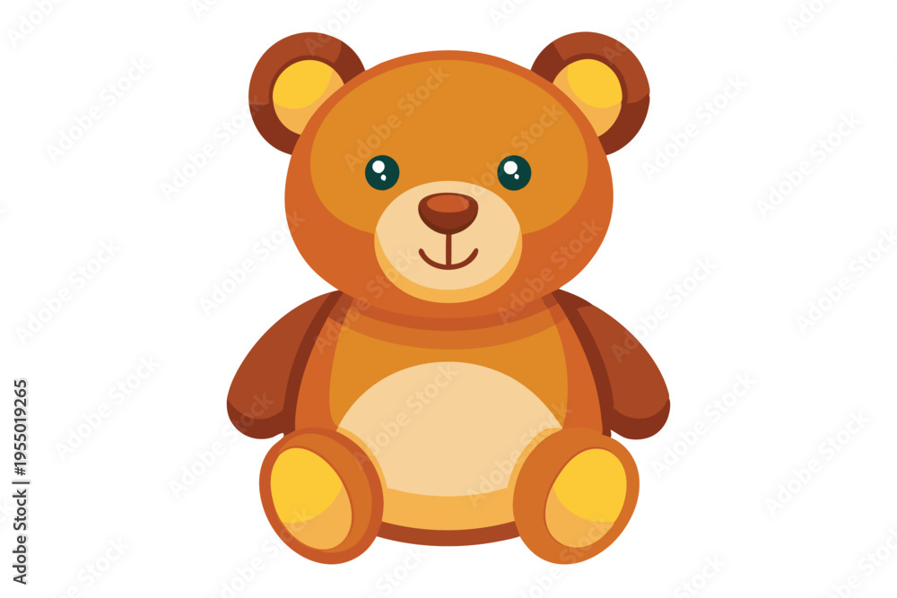 Obraz premium kids toy teddy bear vector on white background