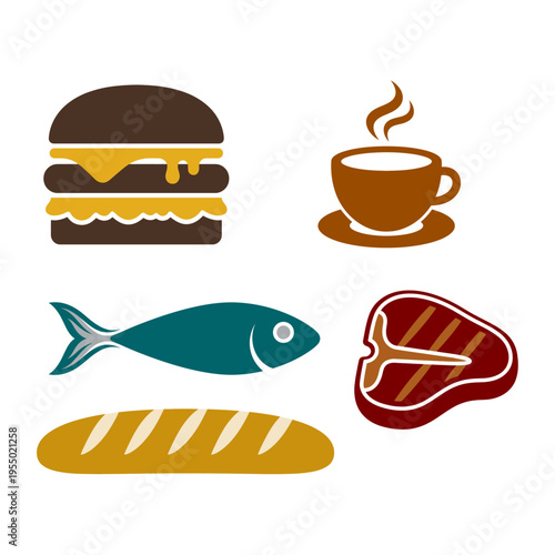Essential Food & Drink Vector Icons A Conceptual Set for Culinary and Nutrition Design