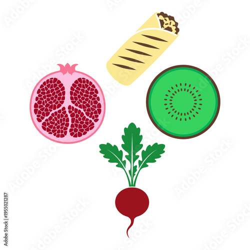 Assortment of vibrant healthy food items for balanced diet and nutritional well-being