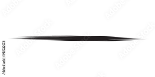 Abstract black brush stroke with sharp edges on white background.