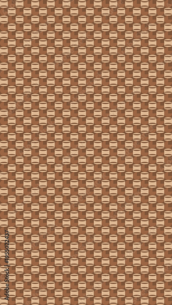 Fototapeta premium Geometric Harmony: A repetitive pattern of intricately designed circles and squares, creating a sense of balance and sophistication.