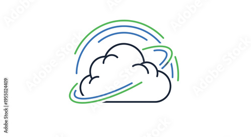 Abstract Cloud Network Connection Illustration
