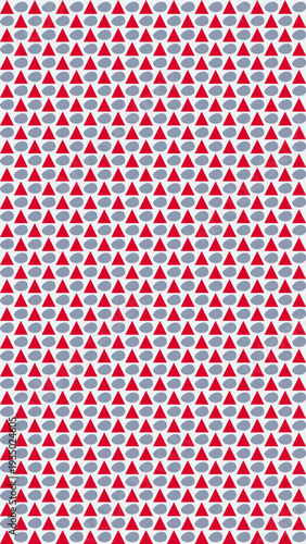 Red and Gray Geometric Pattern: This captivating, meticulously crafted design presents a dense array of alternating shapes, forming an intricate, aesthetically pleasing display.