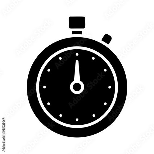 A minimalist stopwatch icon on transparent background