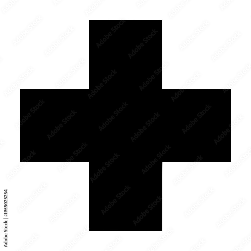 Obraz premium white cross on black