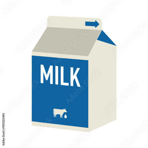 Classic carton of refreshing dairy beverage, an essential wholesome drink for healthy living