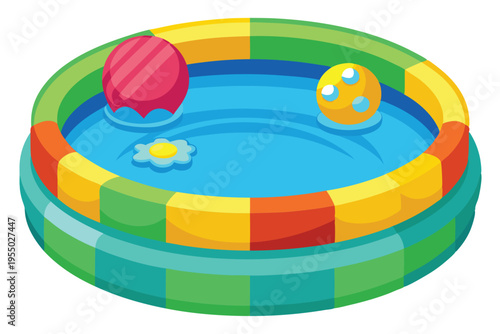 kids toy pool vector on white background