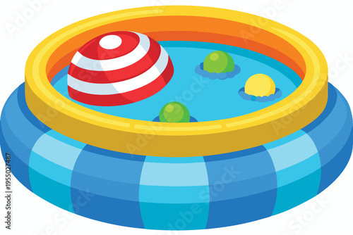 kids toy pool vector on white background