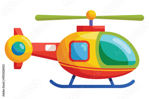 kids toy helicopter vector on white background