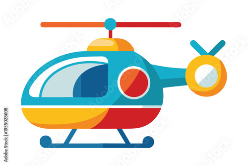 kids toy helicopter vector on white background